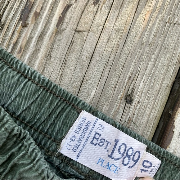 Boy’s 8 & 10 Cotton Cargo Shorts CP Urban Pipeline Gray & Army Green Adjustable - Picture 2 of 9